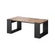 Table basse WODD 2 style industriel bois et pied gris