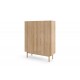 commode haute boho en couleur bois naturel. Design naturel et doux