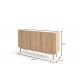 commode buffet boho 144 cm couleur bois naturel