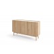 commode buffet boho 144 cm couleur bois naturel