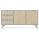 Commode de 158 cm Forest 2 porte 3 tiroirs couleur eucalyptus ou beige