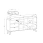 Commode de 158 cm Forest 2 porte 3 tiroirs