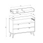Commode de 106 cm Forest 3 tiroirs