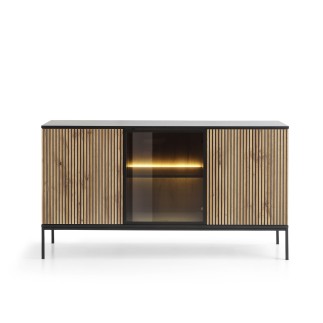 Commode Sento 154 cm style industriel avec LED