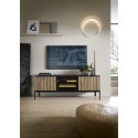 Meuble TV Sento 154 cm style industriel avec LED