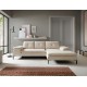 Canapé d'angle convertible ZONDO M en tissu bouclette beige