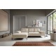 Canapé d'angle convertible ZONDO M en tissu bouclette beige