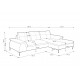 Canapé d'angle convertible ZONDO M en tissu bouclette beige