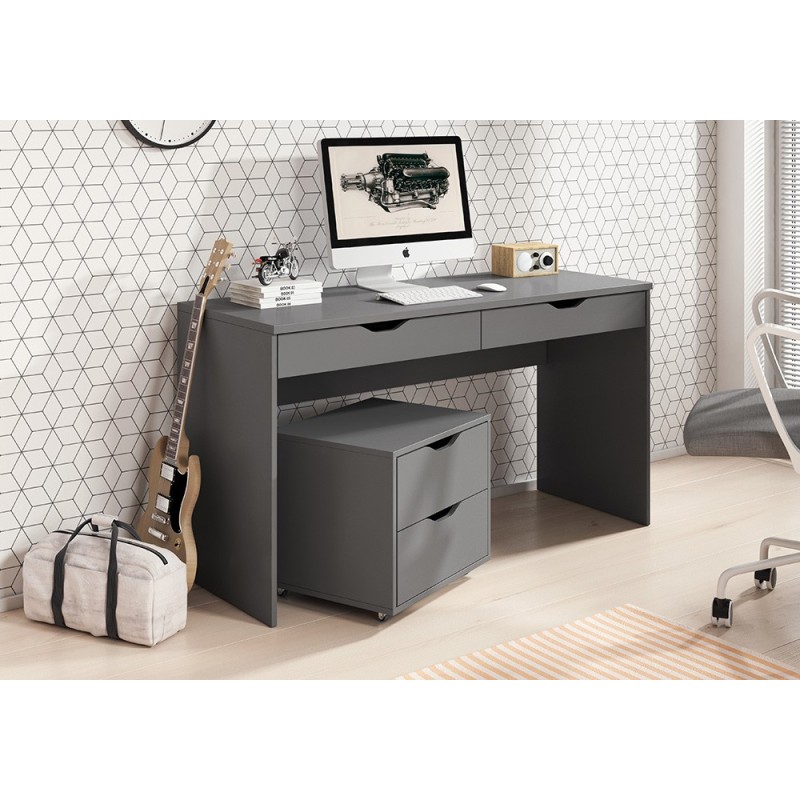 Bureau MATIO 138 cm avec 2 tiroirs