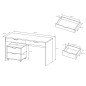 Bureau MATIO 138 cm avec 2 tiroirs