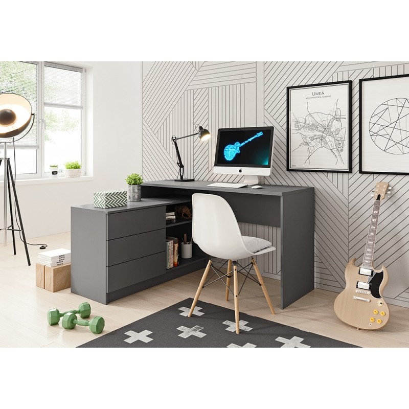 Bureau TEIO 138 cm avec rangement Bureau TEIO 138 cm avec rangement
