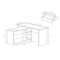 Bureau TEIO 138 cm avec rangement Bureau TEIO 138 cm avec rangement