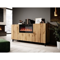 La commode avec cheminée Tildema style industriel 180 cm