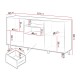 La commode Tildema style industriel 150 cm