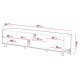 Le meuble Tv Tildema style industriel 200 cm