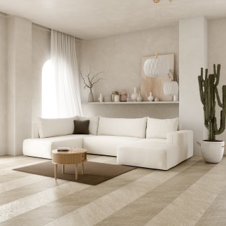 Canapé d'angle panoramique convertible LETTO en U