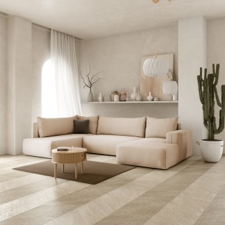 Canapé d'angle panoramique convertible LETTO en U