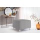 Pouf DOVI rembourré moderne en velours côtelé beige, gris, terracotta