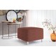 Pouf DOVI rembourré moderne en velours côtelé beige, gris, terracotta