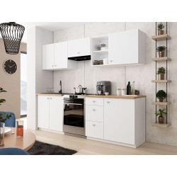 Meuble de cuisine sous-évier 2 portes 120 cm dina en mélaminé