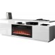 LOSTINO Meuble TV avec cheminée électrique, flamme LED réaliste. Cheminée chauffante.