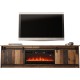 Meuble TV GRANIO avec cheminée style industriel vintage
