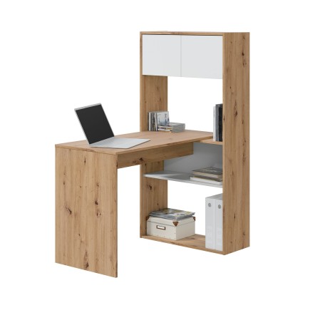 DURIO - Bureau réversible en mélamine - h. 140 x l. 108 cm x p. 70 cm