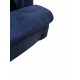 RECONDITIONNE - Canapé d'angle convertible panoramique ALB35 en tissu bleu nuit