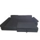 RECONDITIONNE - Canapé d'angle convertible MAL36 en tissu noir
