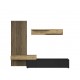 Ensemble meuble TV SIWETO avec panneau en bois couleur noir et bois 250 cm