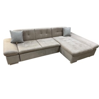 RECONDITIONNE - Canapé d'angle convertible MAL40 en tissu beige