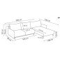 Canapé d'angle convertible LAMBIA en tissu bouclette