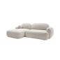 Canapé d'Angle Convertible en Tissu Bouclette Morizia style Japandi Canapé d'Angle Convertible en Tissu Bouclette Morizia style Japandi