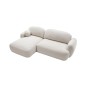 Canapé d'Angle Convertible en Tissu Bouclette Morizia style Japandi Canapé d'Angle Convertible en Tissu Bouclette Morizia style Japandi