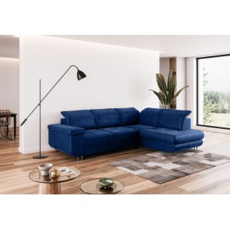 Canapé d'angle convertible LIEMA avec appuie-têtes