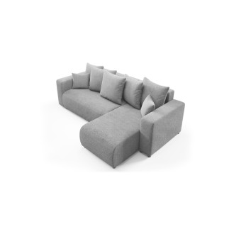 Canapé d'angle convertible LAVIA en Tissu Anti tâche hydrophobe Doux au Toucher