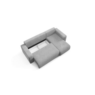 Canapé d'angle convertible LAVIA en Tissu Anti tâche hydrophobe Doux au Toucher
