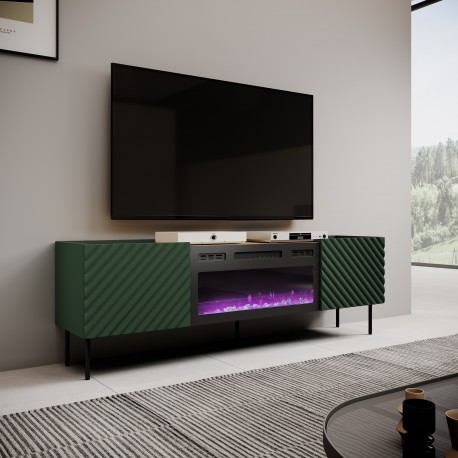 Meuble TV ONDIA EF avec Cheminée Électrique - Design Moderne et Fonctionnel