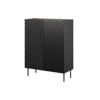 Commode ONDIA 2D2S 2 portes 2 tiroirs - 100 cm vert mat ou noir mat