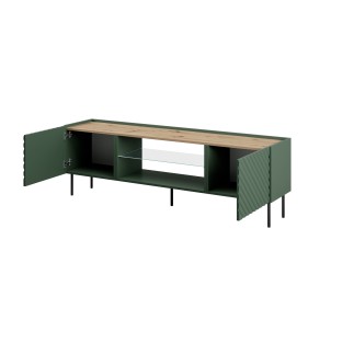 Meuble TV ONDIA EF - 180 cm couleur vert foncé mat ou noir