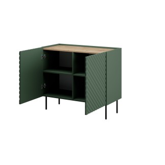 Commode ONDIA 2D - 100 cm couleur vert foncé ou noir