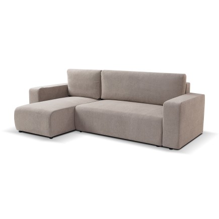 Canapé d'angle convertible PIANI en tissu anti tâche