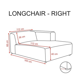 Canapé d’angle modulable 5 places PRADIA en velours côtelé
