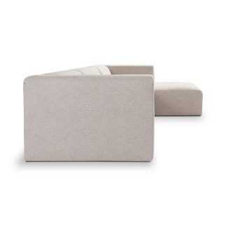 Canapé d’angle modulable 5 places PRADIA tissu anti-tâche