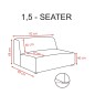 Canapé d’angle modulable 5 places PRADIA tissu anti-tâche Canapé d’angle modulable 5 places PRADIA tissu anti-tâche