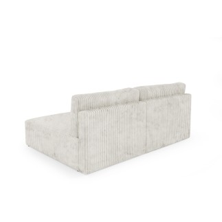 Canapé d'angle convertible BRIGIA en velours côtelé gros maille sans accoudoirs 210 cm