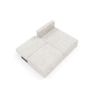 Canapé d'angle convertible BRIGIA en velours côtelé gros maille sans accoudoirs 210 cm