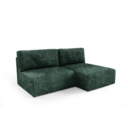 Canapé d'angle convertible BRIGIA en velours côtelé sans accoudoirs