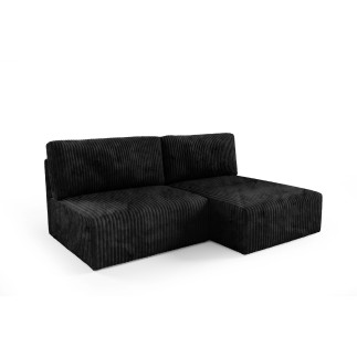 Canapé d'angle convertible BRIGIA en velours côtelé sans accoudoirs