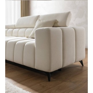 Canapé d'Angle Raguzzi en tissu capitoné rebondi